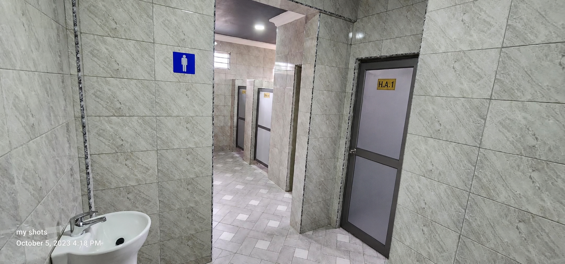 Clean, modern washrooms